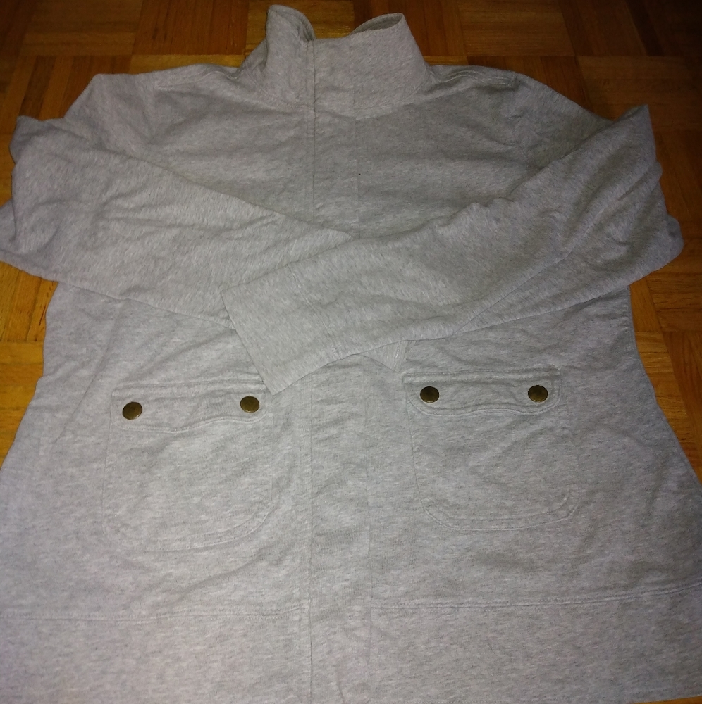 Studio by Liz Claiborne Gray button up sweater
